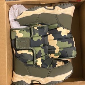 Army Kids Snow Boots